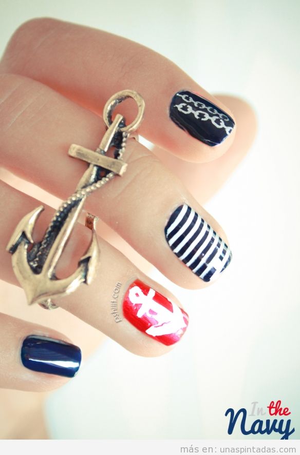 Nail Art, uñas decoradas al estilo marinero