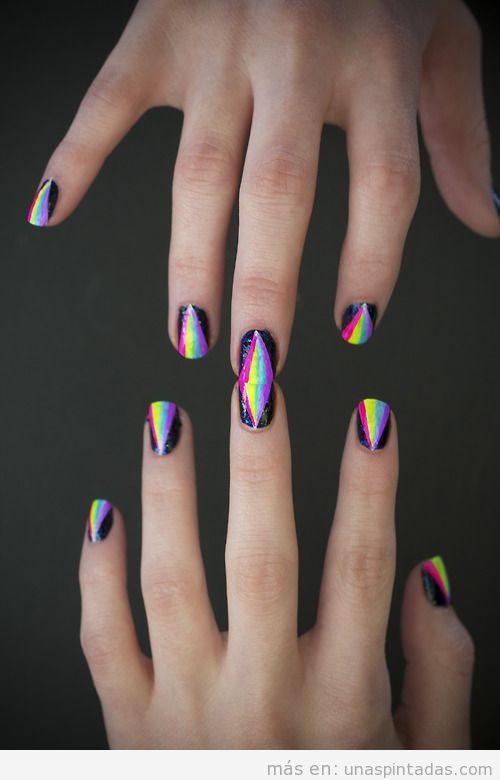Dibujo de uñas, Triángulo de colores, Prisma