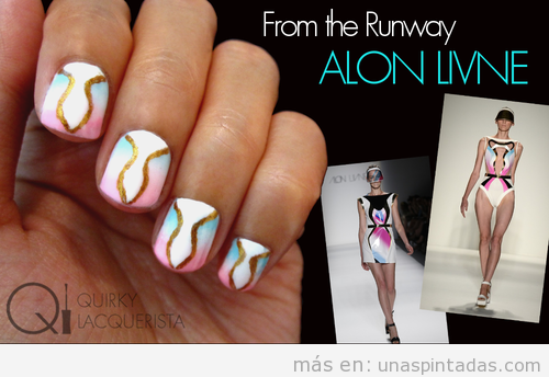 Decoración de uñas inspirado colección Alon Livine Primavera 14