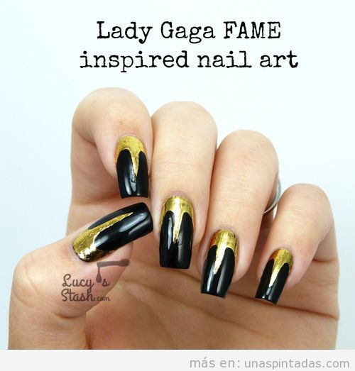 Decoración de uñas inspirado Fame Lady Gaga