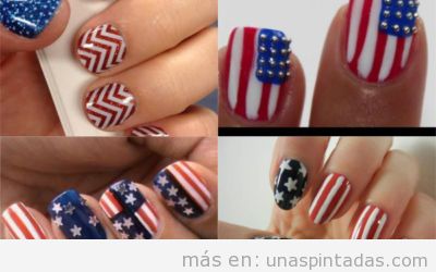 Cómo dibujar la bandera de Estados Unidos en un Nail Art ¡Feliz 4 de julio!