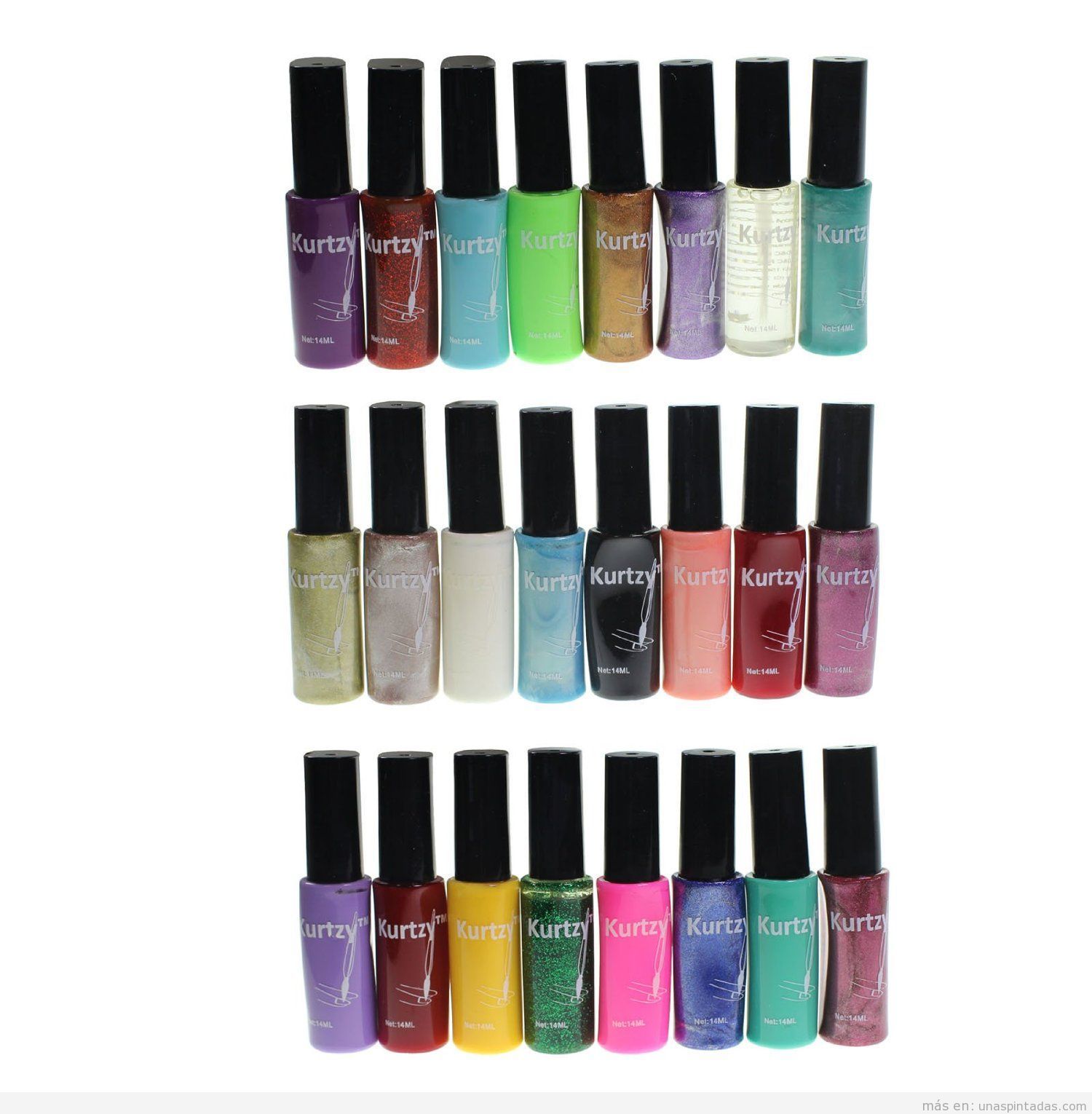Set esmalte de uñas colores marca Kurtzy, comprar online