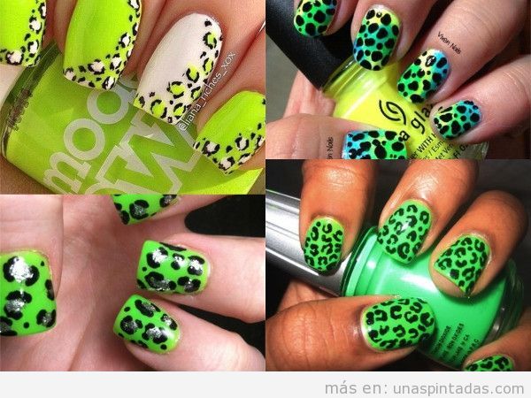 Uñas de leopardo verdes