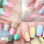 Decoraciones de uñas de primavera con colores pastel
