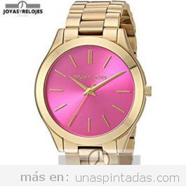 Reloj de mujer rosa y dorado