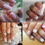 Uñas decoradas con flores 3D blancas