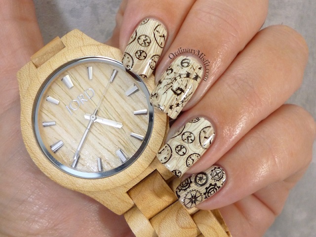 Nail Art reloj Jord de madera