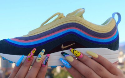 a la moda de las uñas hasta los pies: combina tus nail art con sneakers y fliparás